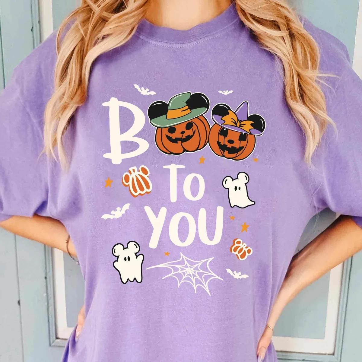 Mickey Ghost Pumpkin Boo To You Halloween Shirt 6