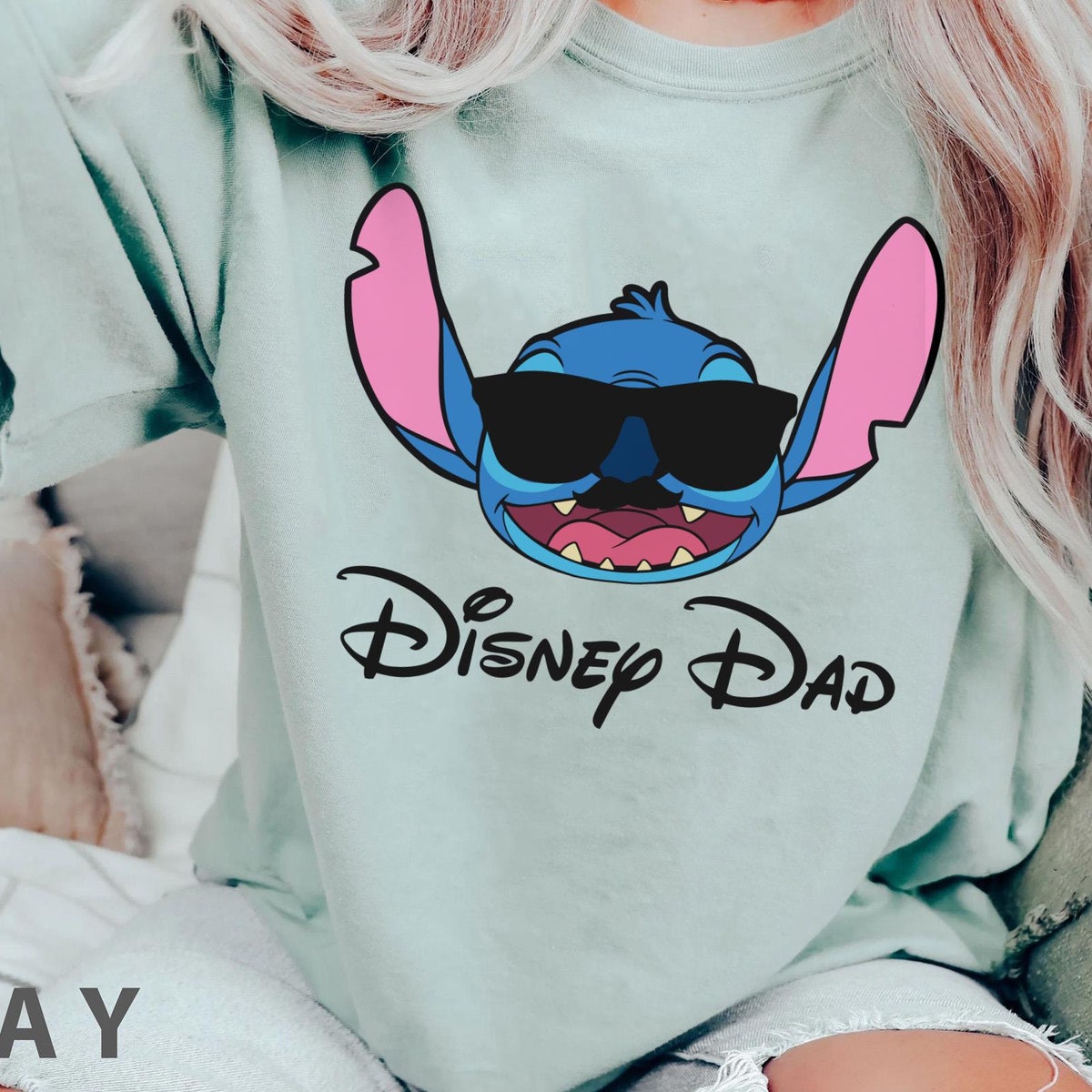 Mickey Goofy Stitch Custom Dad Shirt 2