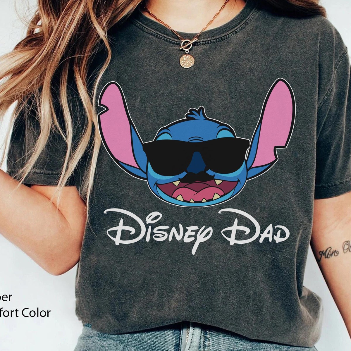 Mickey Goofy Stitch Custom Dad Shirt 5