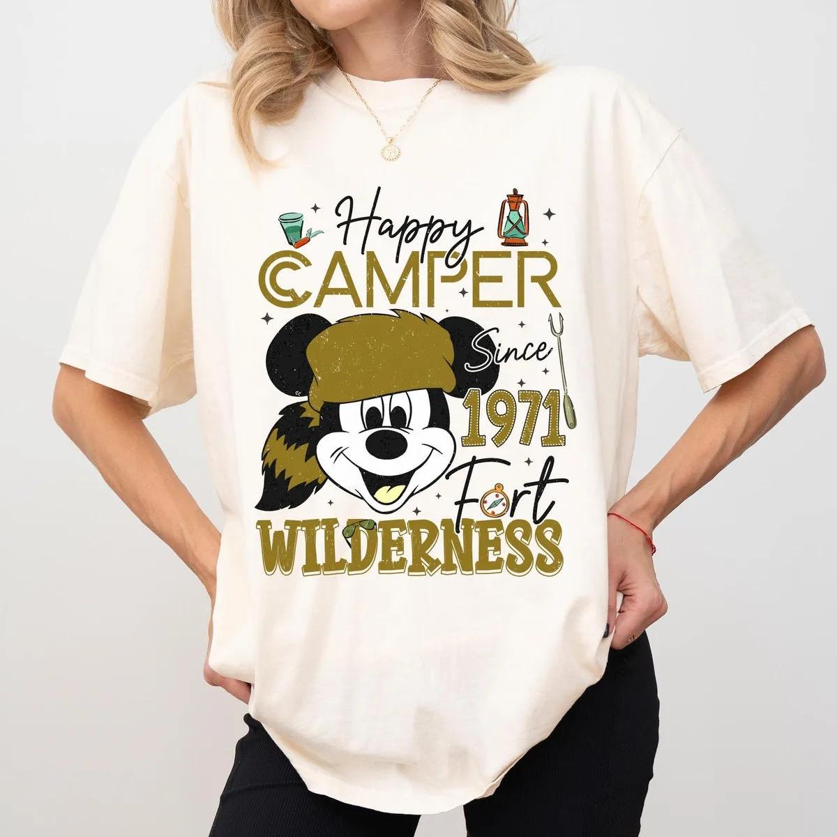 Mickey Happy Camper Since 1971 Fort Wilderness Shirt 2