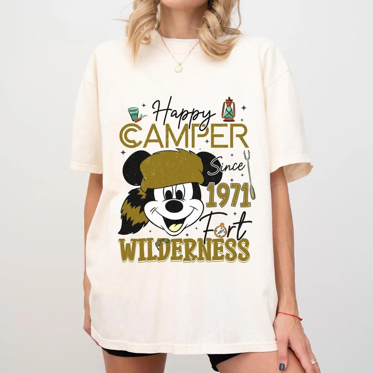 Mickey Happy Camper Since 1971 Fort Wilderness Shirt 3