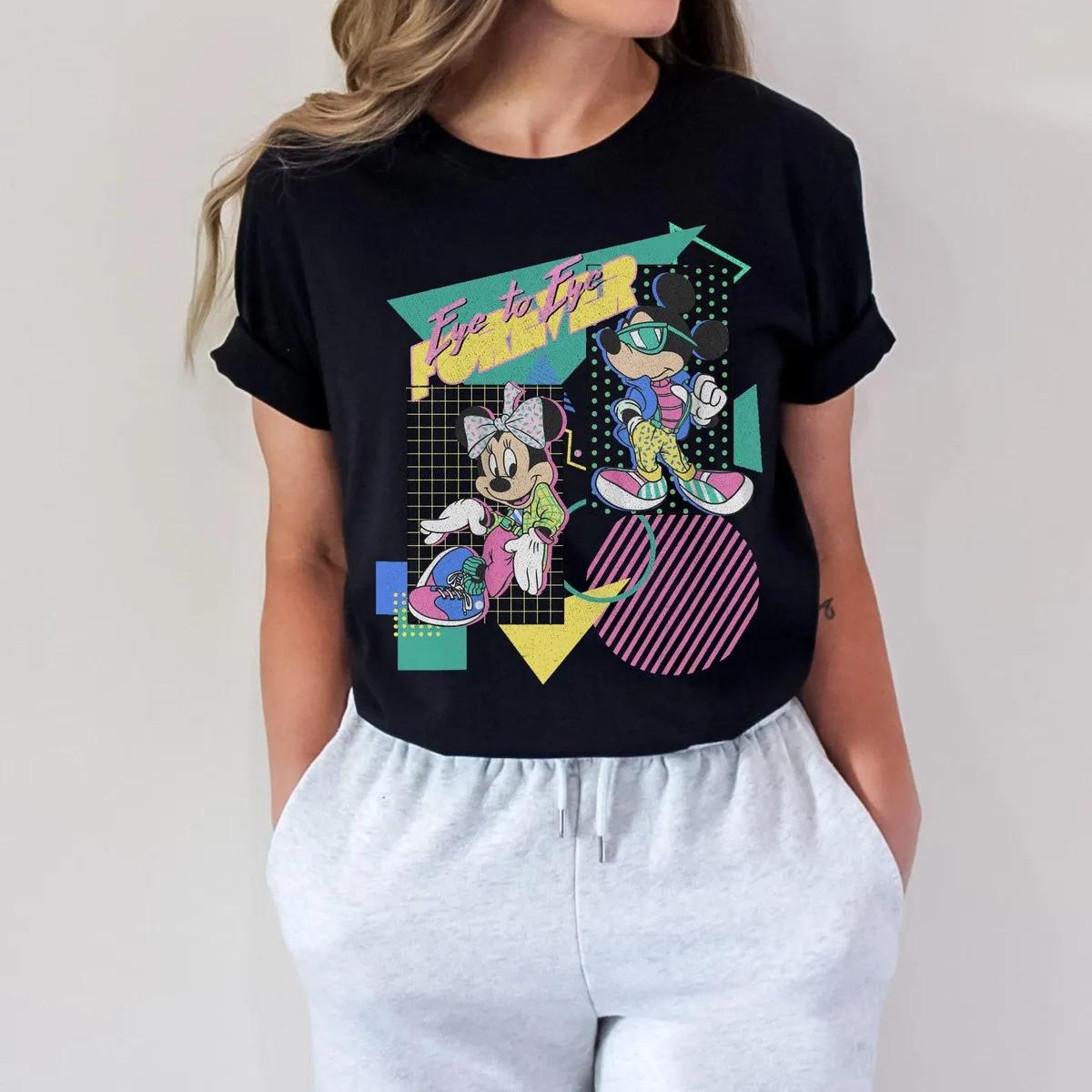 Mickey Minnie 80s Style Eye To Eye Forever Shirt 3 1