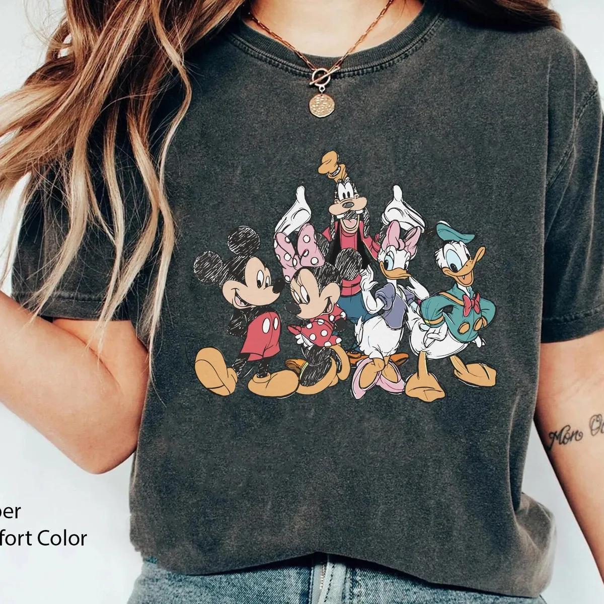 Mickey Mouse And Friends Squad Sketch Shirt 2