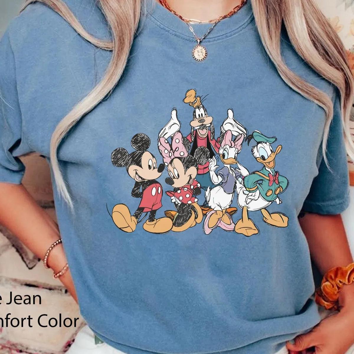 Mickey Mouse And Friends Squad Sketch Shirt 6