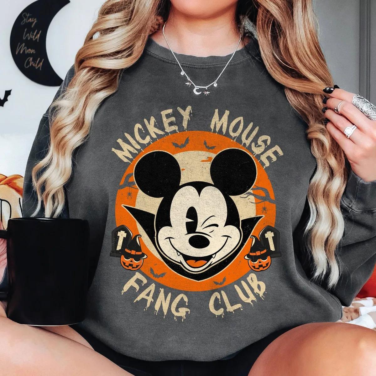 Mickey Mouse Fang Club Logo Halloween Shirt Vampire Mickey Not So Scary Tee 1 1