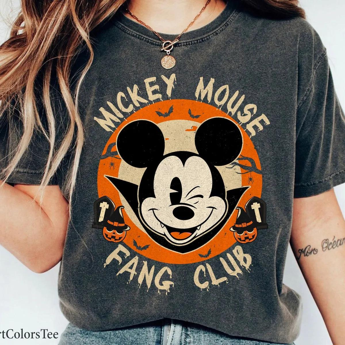 Mickey Mouse Fang Club Logo Halloween Shirt Vampire Mickey Not So Scary Tee 3 1