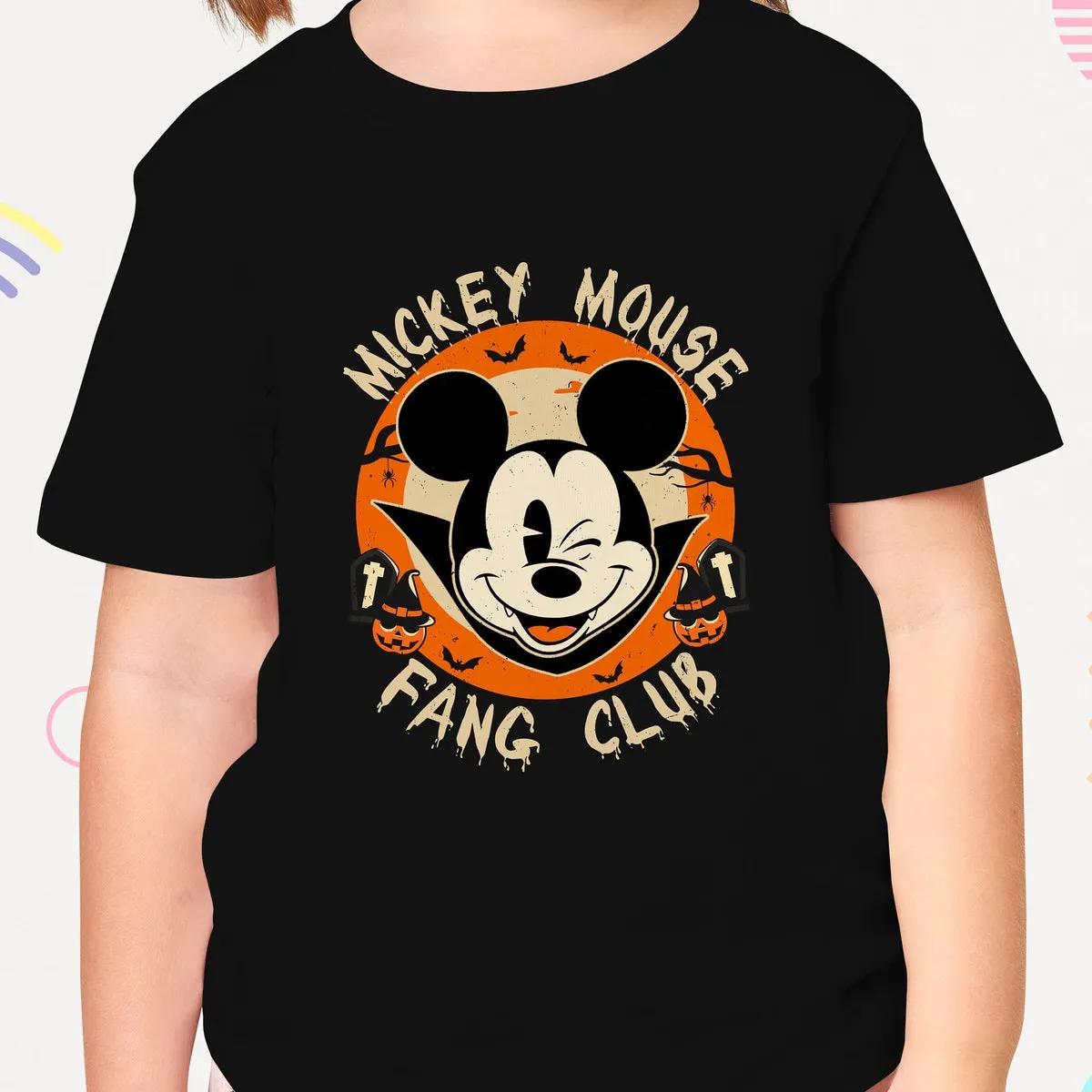 Mickey Mouse Fang Club Logo Halloween Shirt Vampire Mickey Not So Scary Tee 5 1