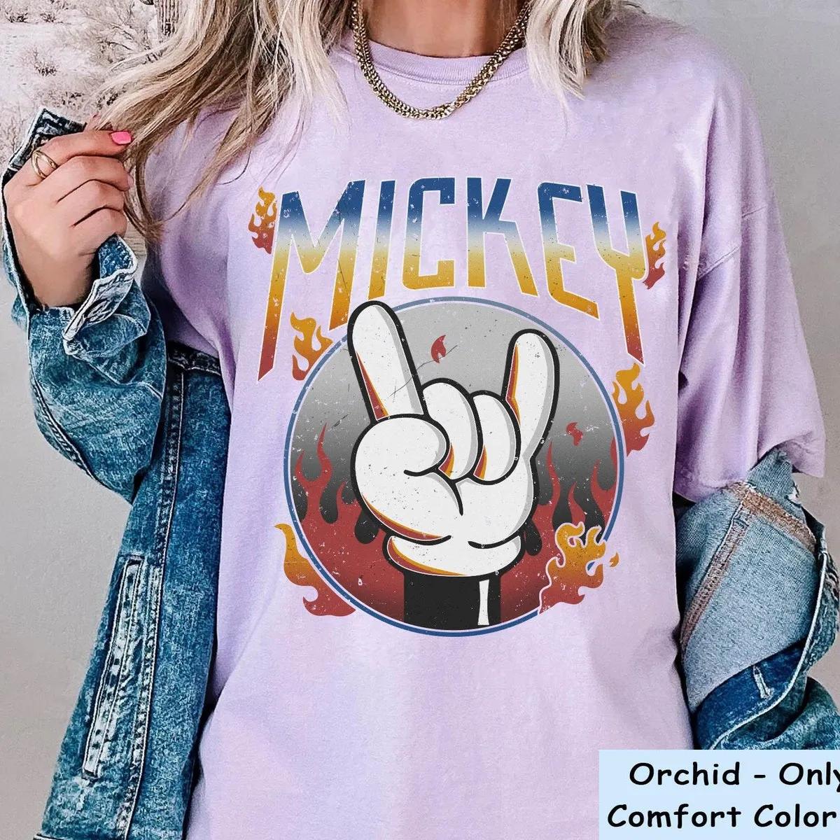 Mickey Mouse Metal Rock Shirt Mickey Rock n Roll Tee 3