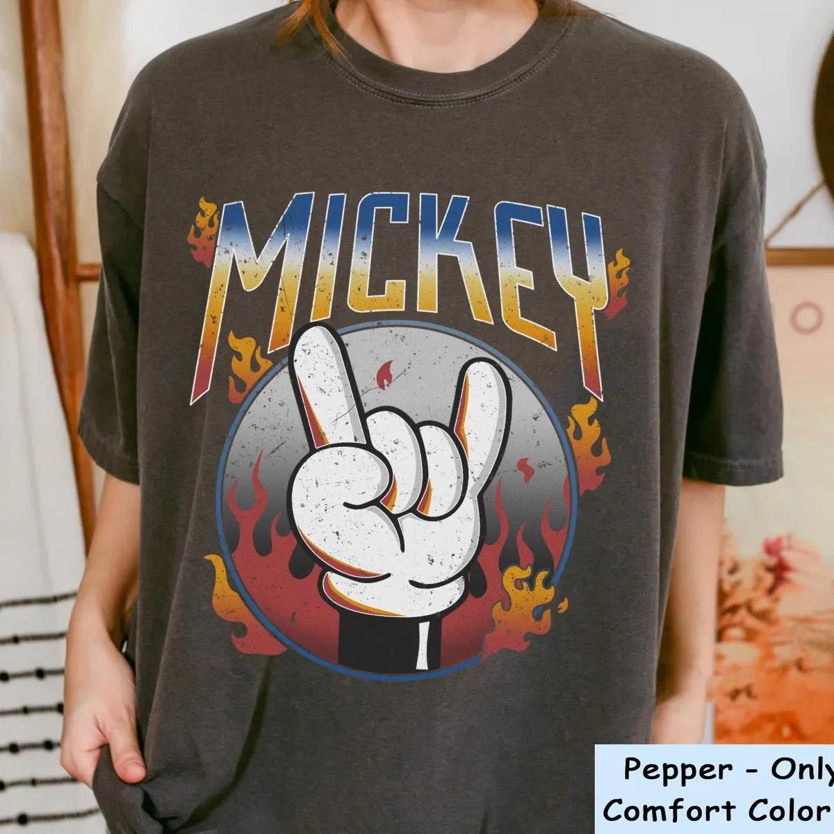 Mickey Mouse Metal Rock Shirt Mickey Rock n Roll Tee 4