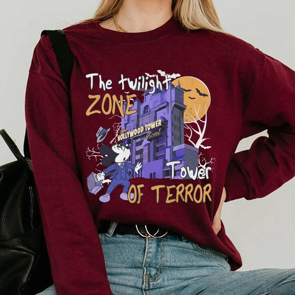 Mickey Mouse Tower Of Terror Halloween Shirt 4