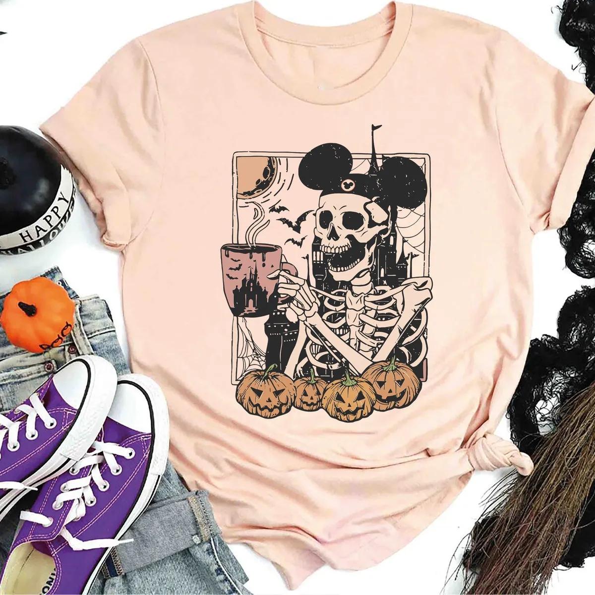 Mickey Skeleton Halloween Shirt 4