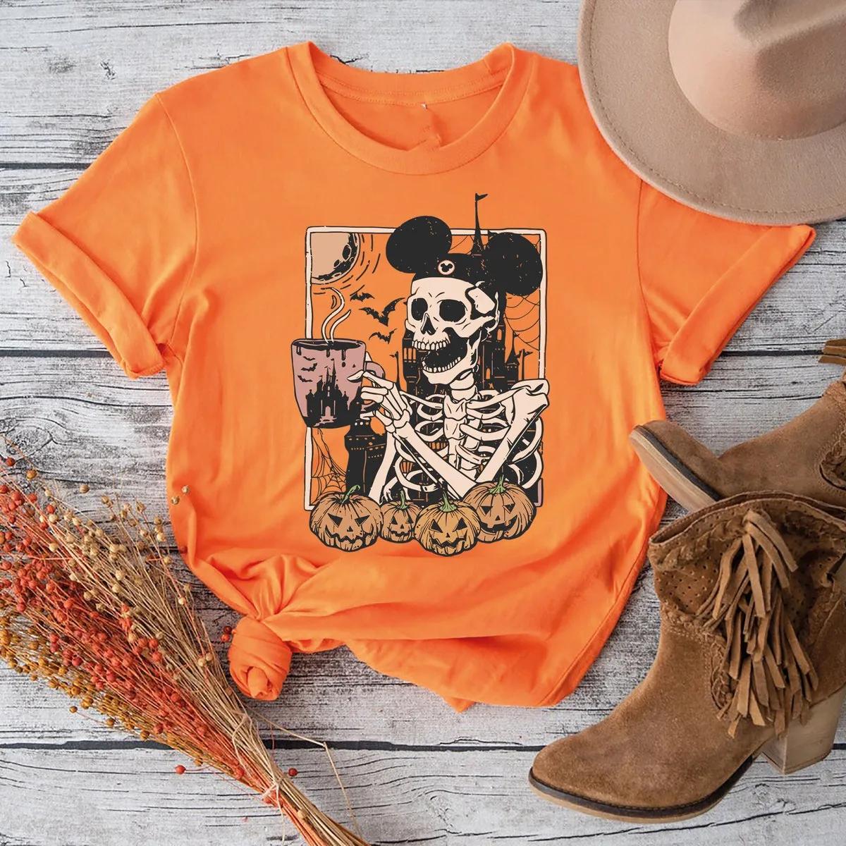 Mickey Skeleton Halloween Shirt 5