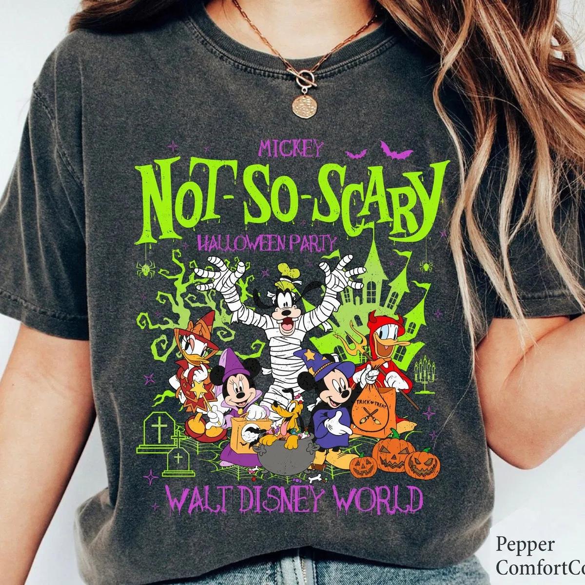 Mickeys Not So Scary Halloween Party Shirt Spooky Season Family Matching Tee 1 1