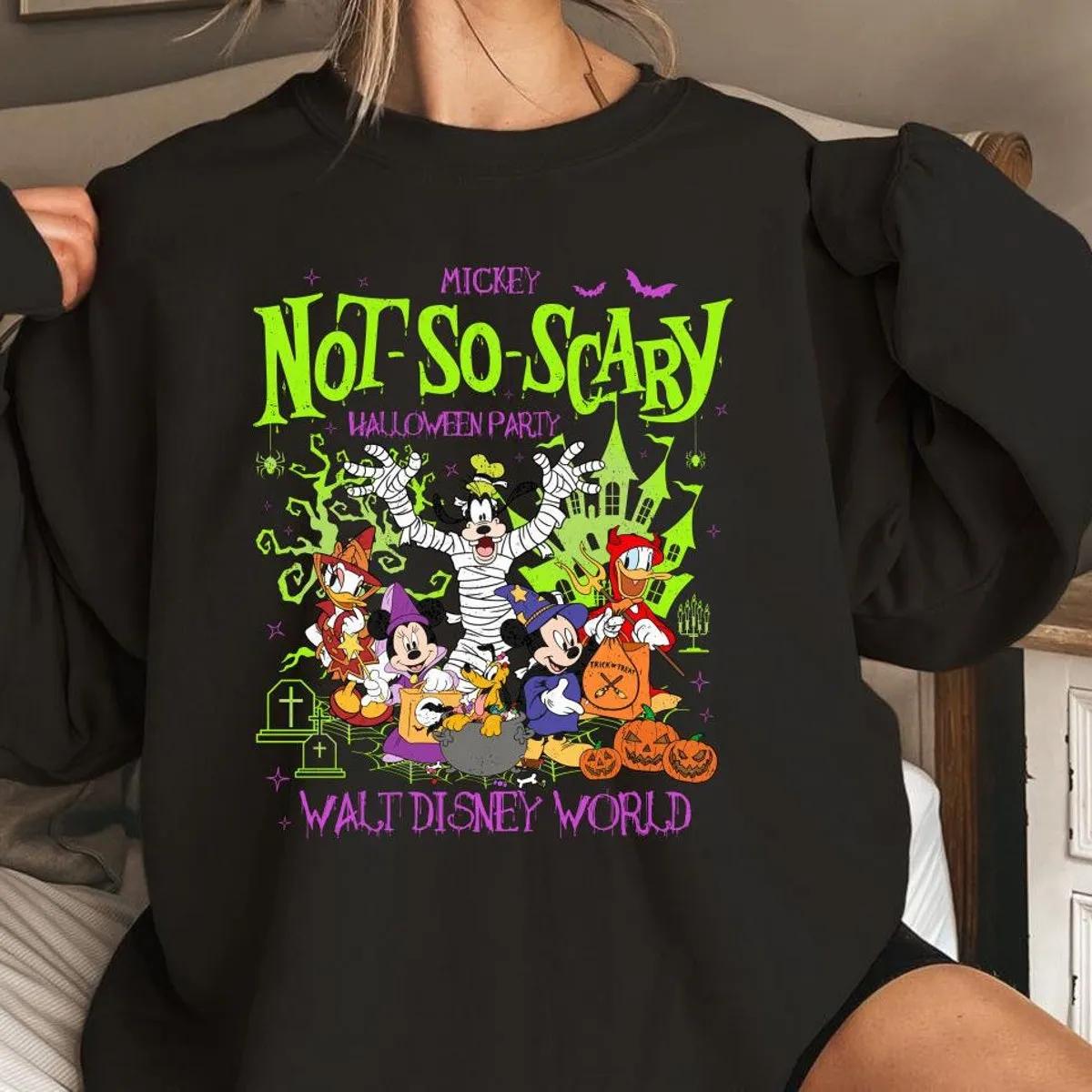 Mickeys Not So Scary Halloween Party Shirt Spooky Season Family Matching Tee 2 1