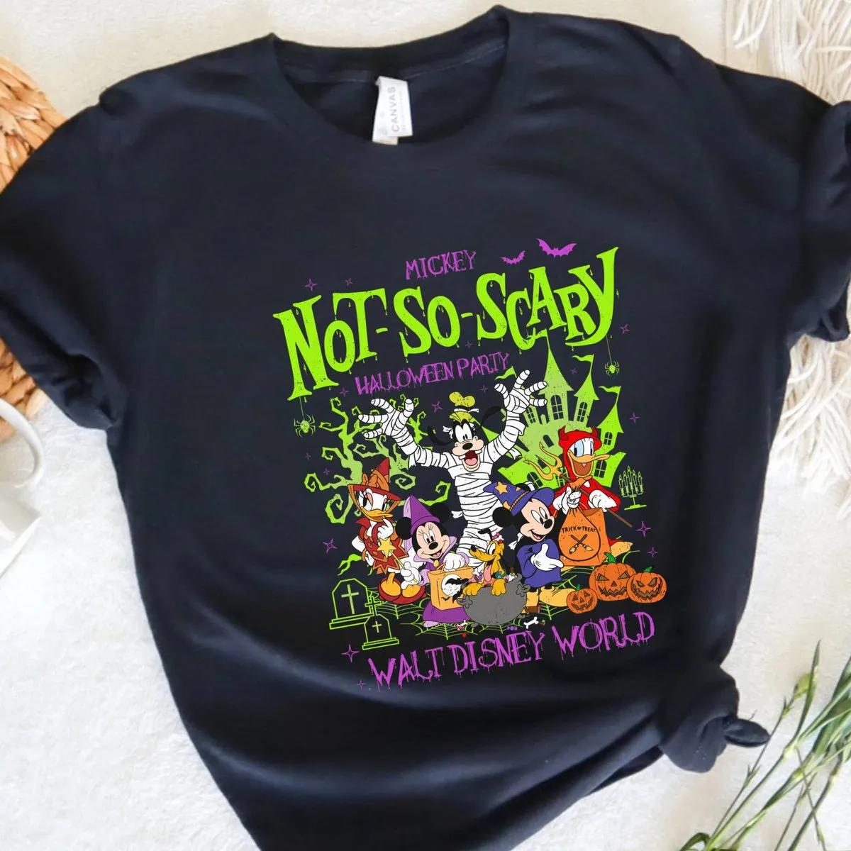 Mickeys Not So Scary Halloween Party Shirt Spooky Season Family Matching Tee 3 1