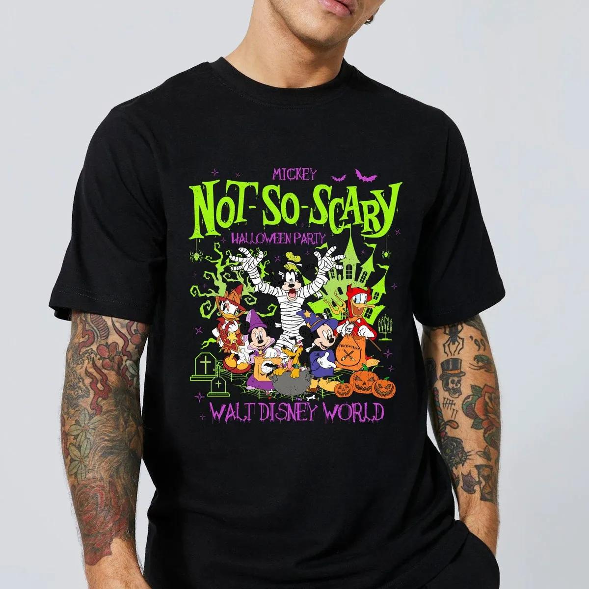 Mickeys Not So Scary Halloween Party Shirt Spooky Season Family Matching Tee 4 1