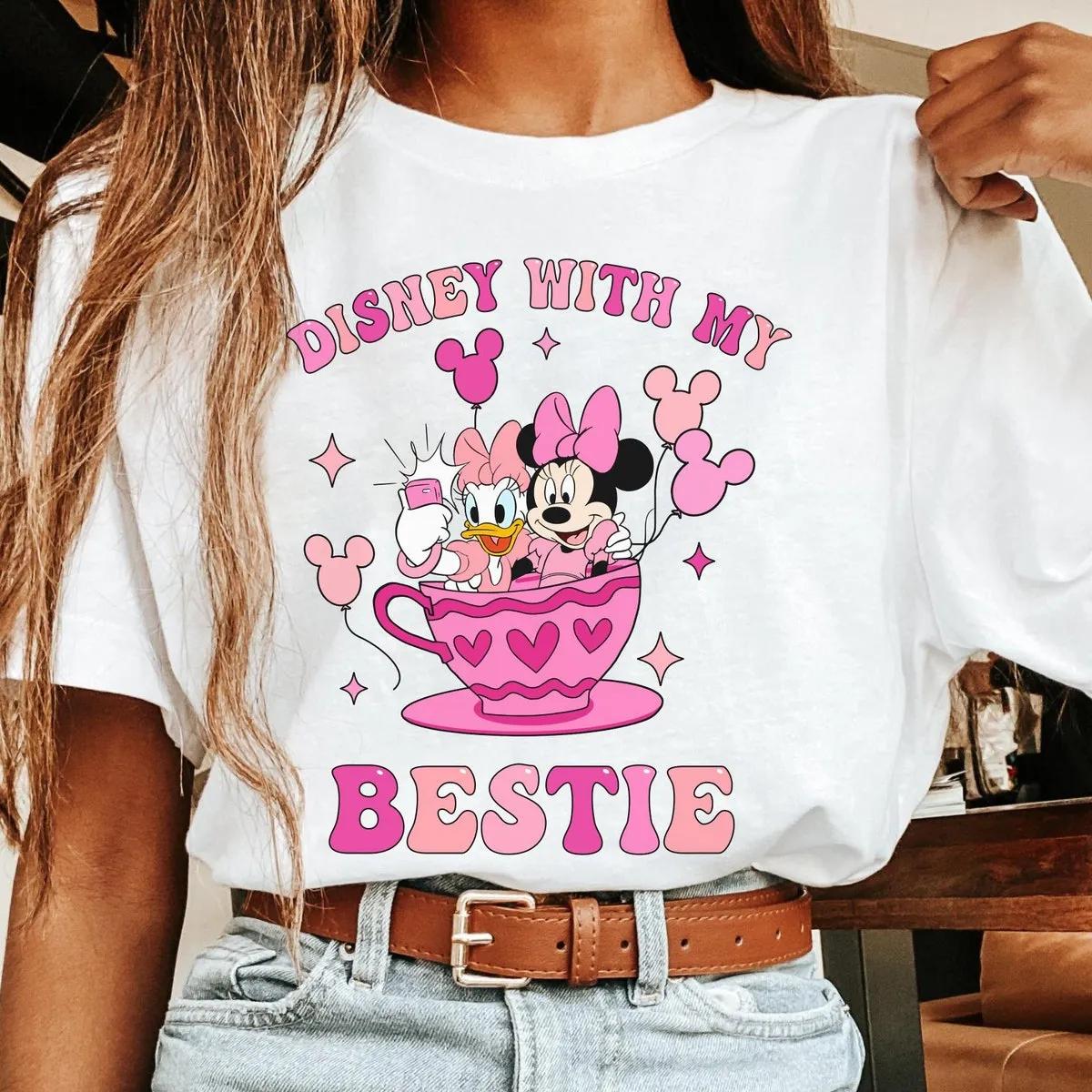 Minnie Daisy Balloon Tea Cup With My Bestie Shirt 1