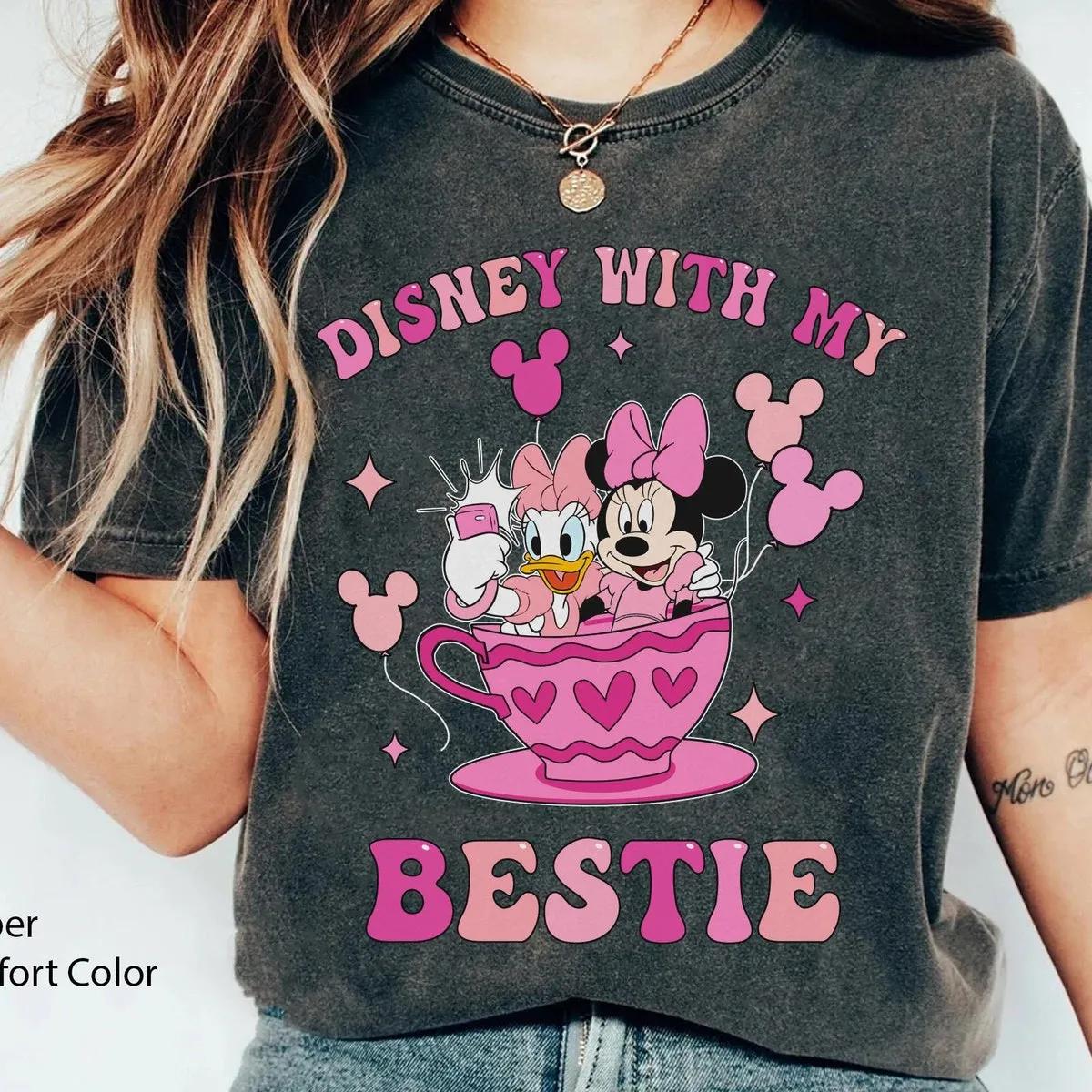 Minnie Daisy Balloon Tea Cup With My Bestie Shirt 3