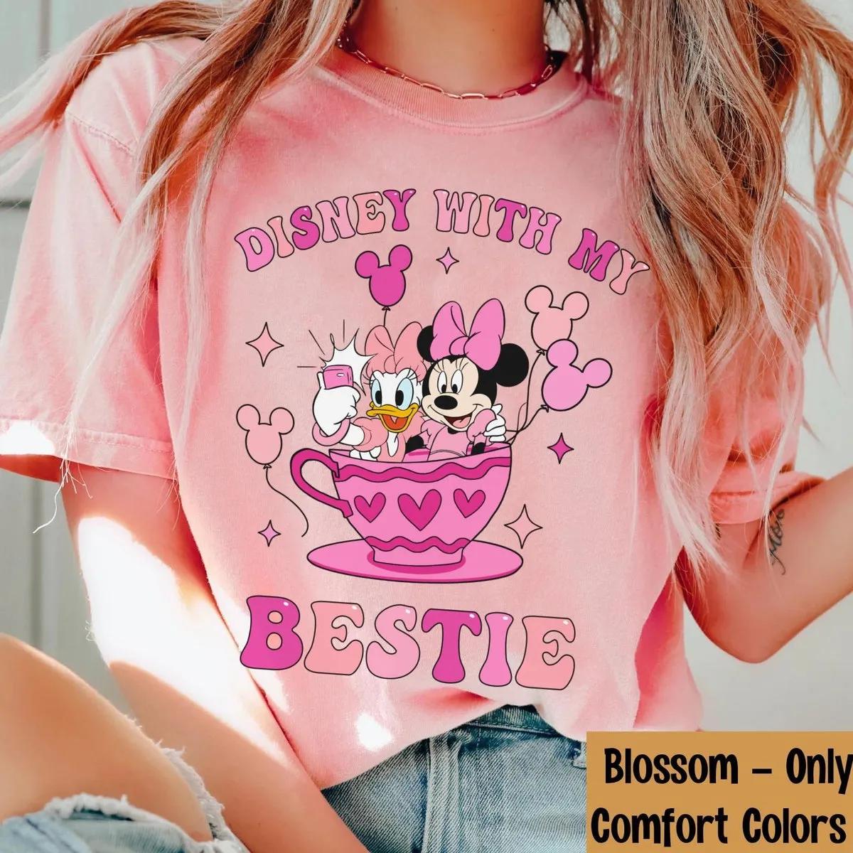 Minnie Daisy Balloon Tea Cup With My Bestie Shirt 4