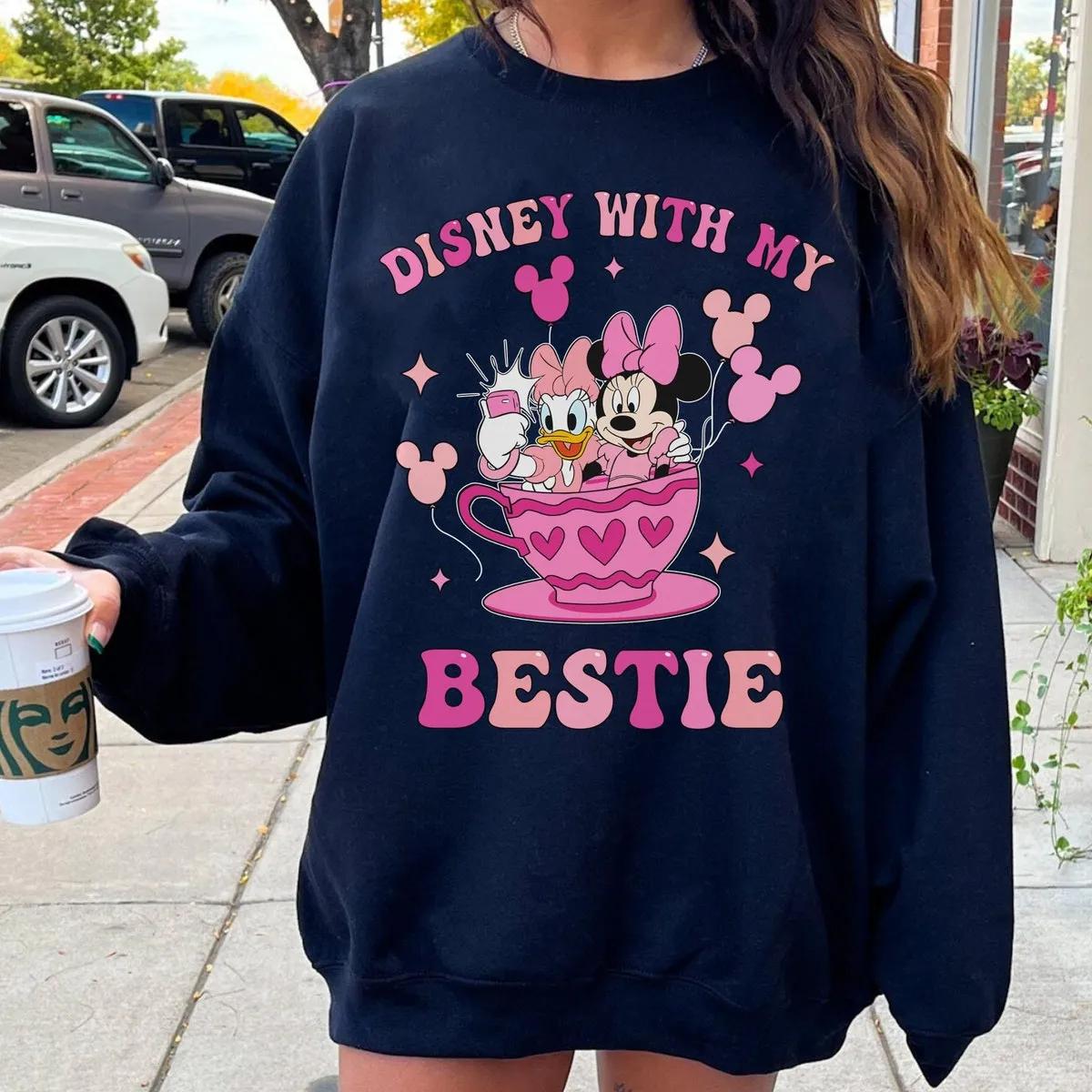 Minnie Daisy Balloon Tea Cup With My Bestie Shirt 6