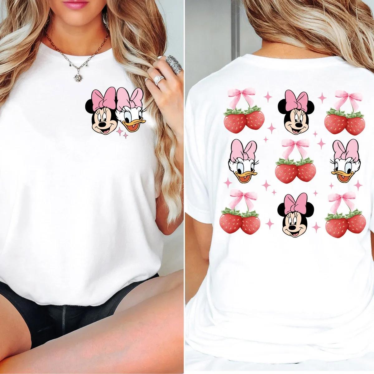 Minnie Daisy Shirt Disney Coquette Strawberry Tee 1 1