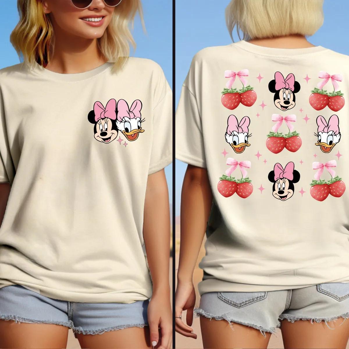 Minnie Daisy Shirt Disney Coquette Strawberry Tee 2 1