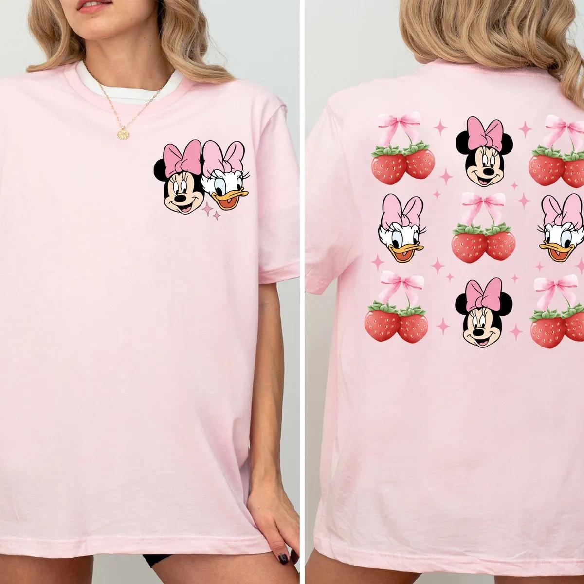 Minnie Daisy Shirt Disney Coquette Strawberry Tee 3 1