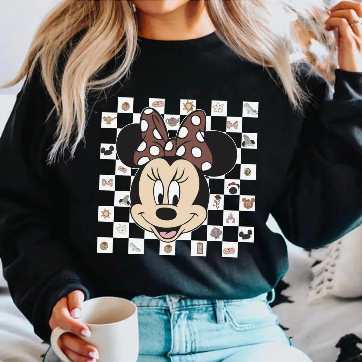 Minnie Mouse Checkered Shirt Girl Shirt 1