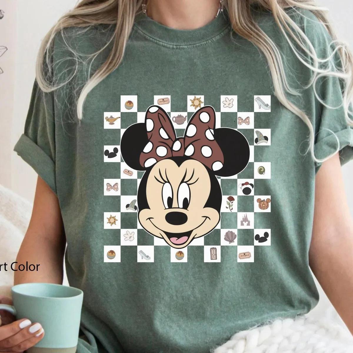 Minnie Mouse Checkered Shirt Girl Shirt 3