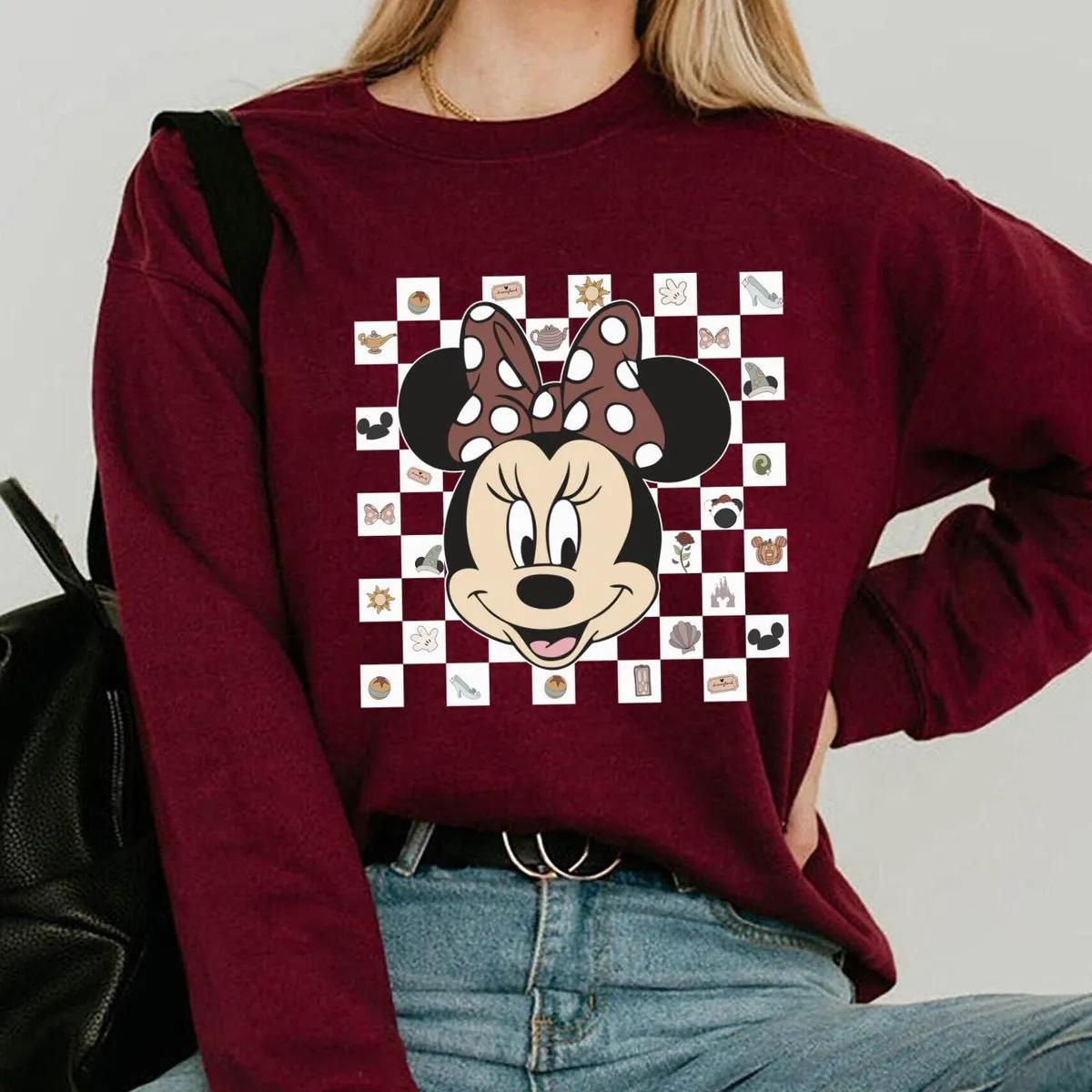 Minnie Mouse Checkered Shirt Girl Shirt 5