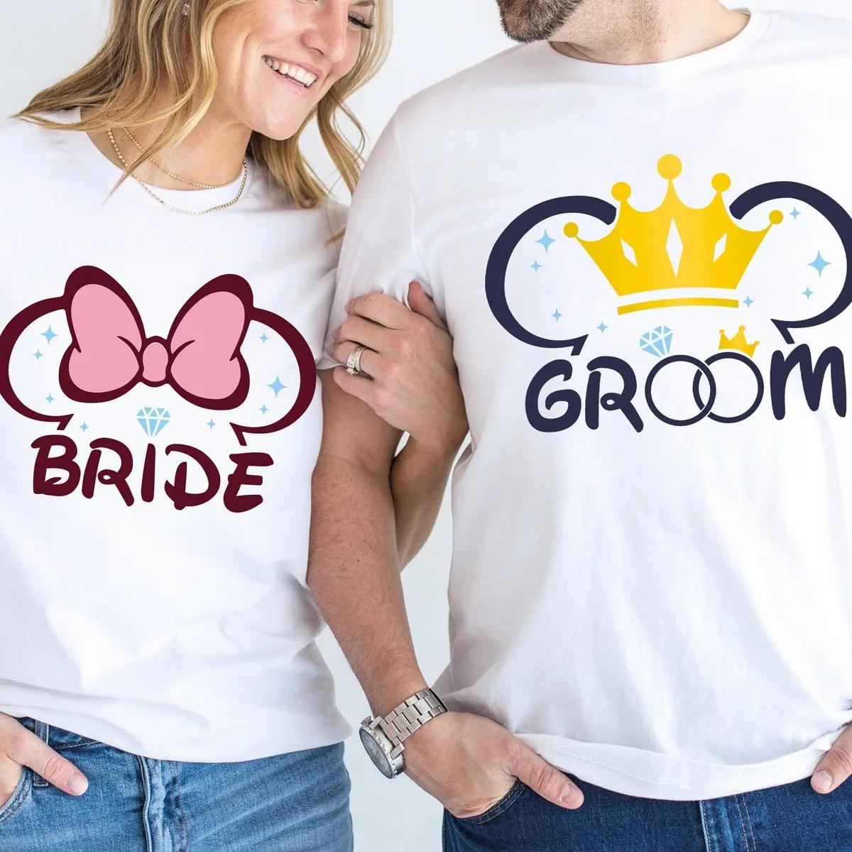 Minnie Mouse Shirt Disney Bride Groom Tee 2 1