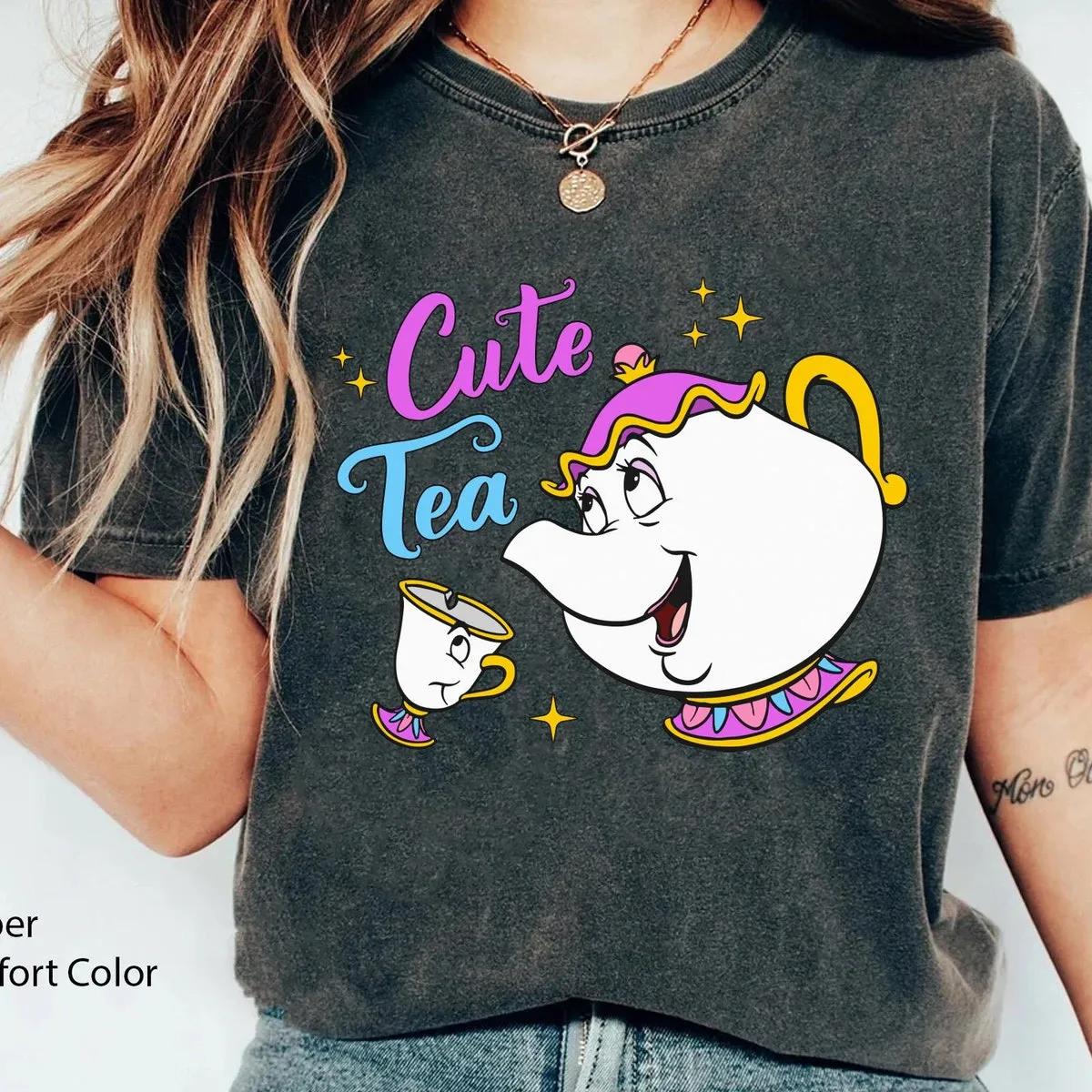 Mrs Potts And Chip Tea Shirt Beauty And The Beast Tee 1