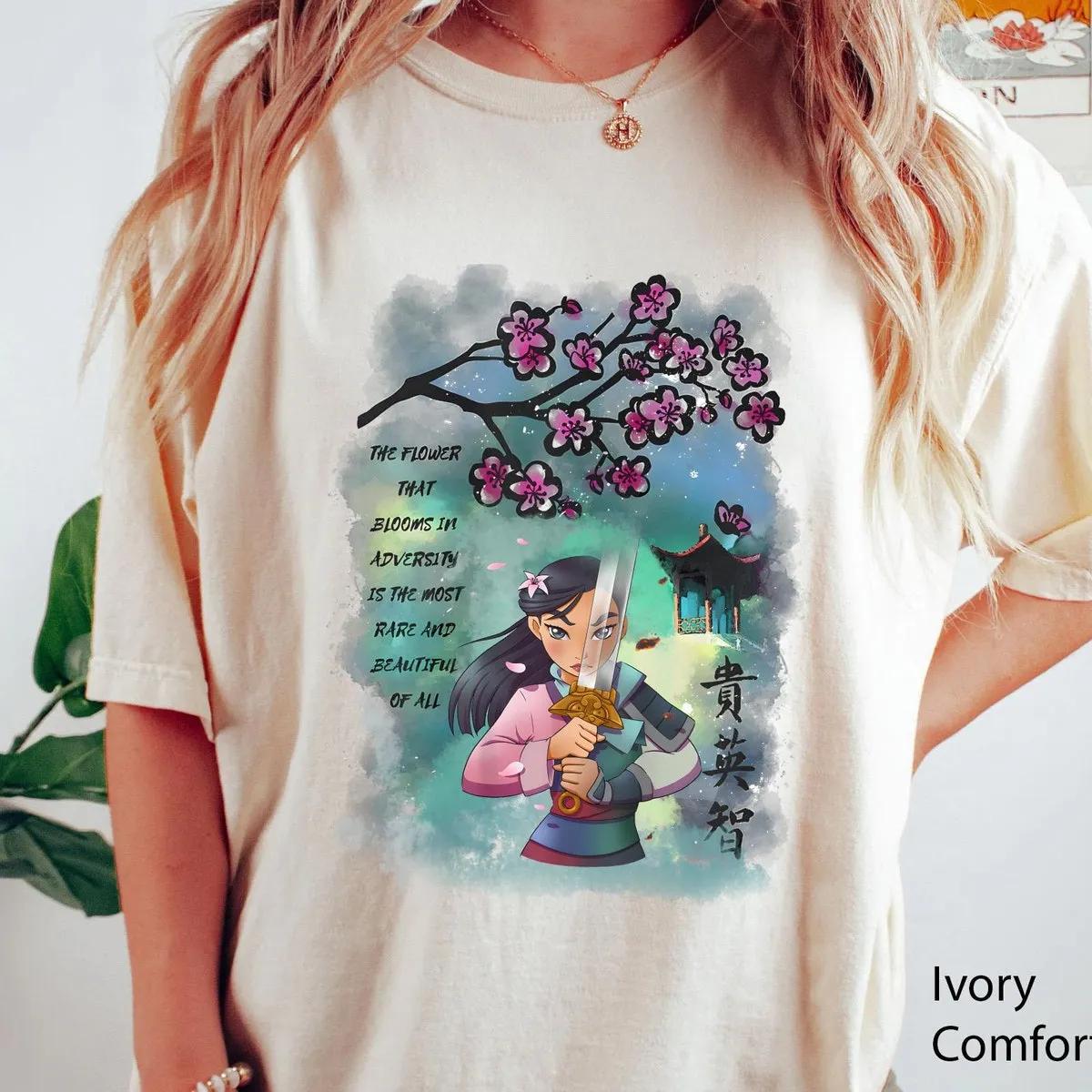 Mulan Half Girl Half Warrior The Flower That Blooms In Adversity Shirt 1