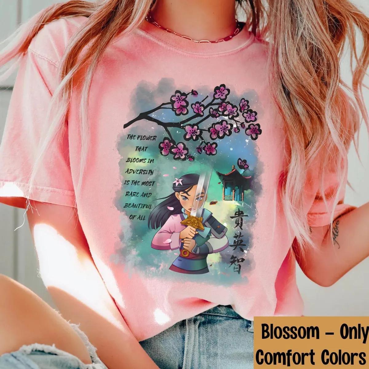 Mulan Half Girl Half Warrior The Flower That Blooms In Adversity Shirt 2