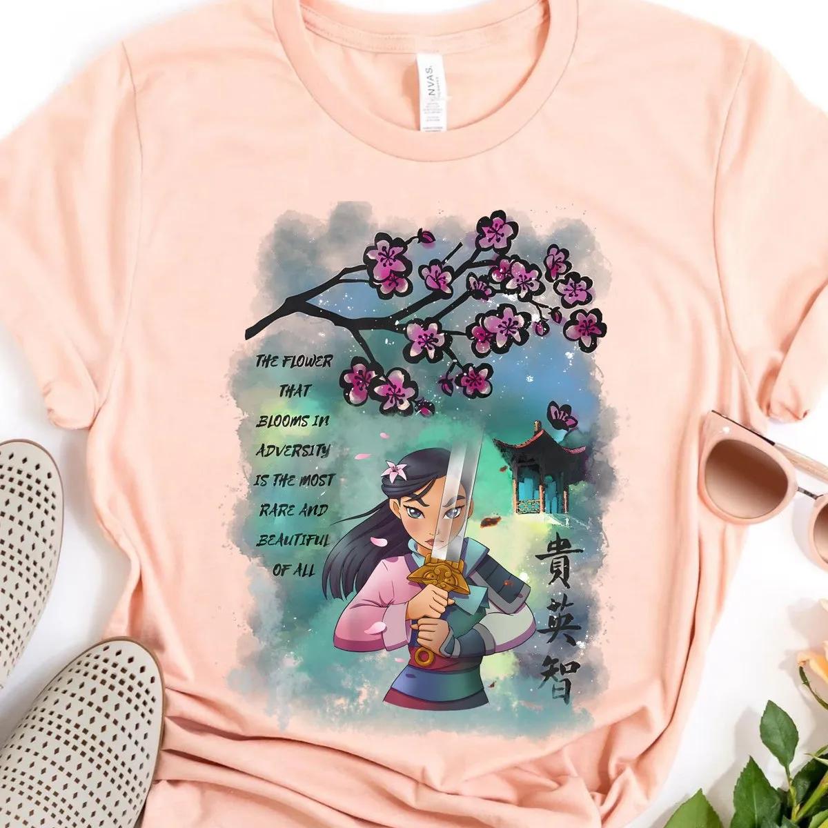 Mulan Half Girl Half Warrior The Flower That Blooms In Adversity Shirt 3