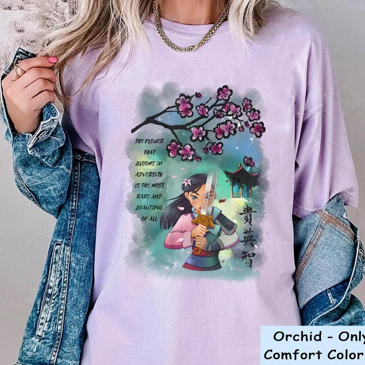 Mulan Half Girl Half Warrior The Flower That Blooms In Adversity Shirt 4