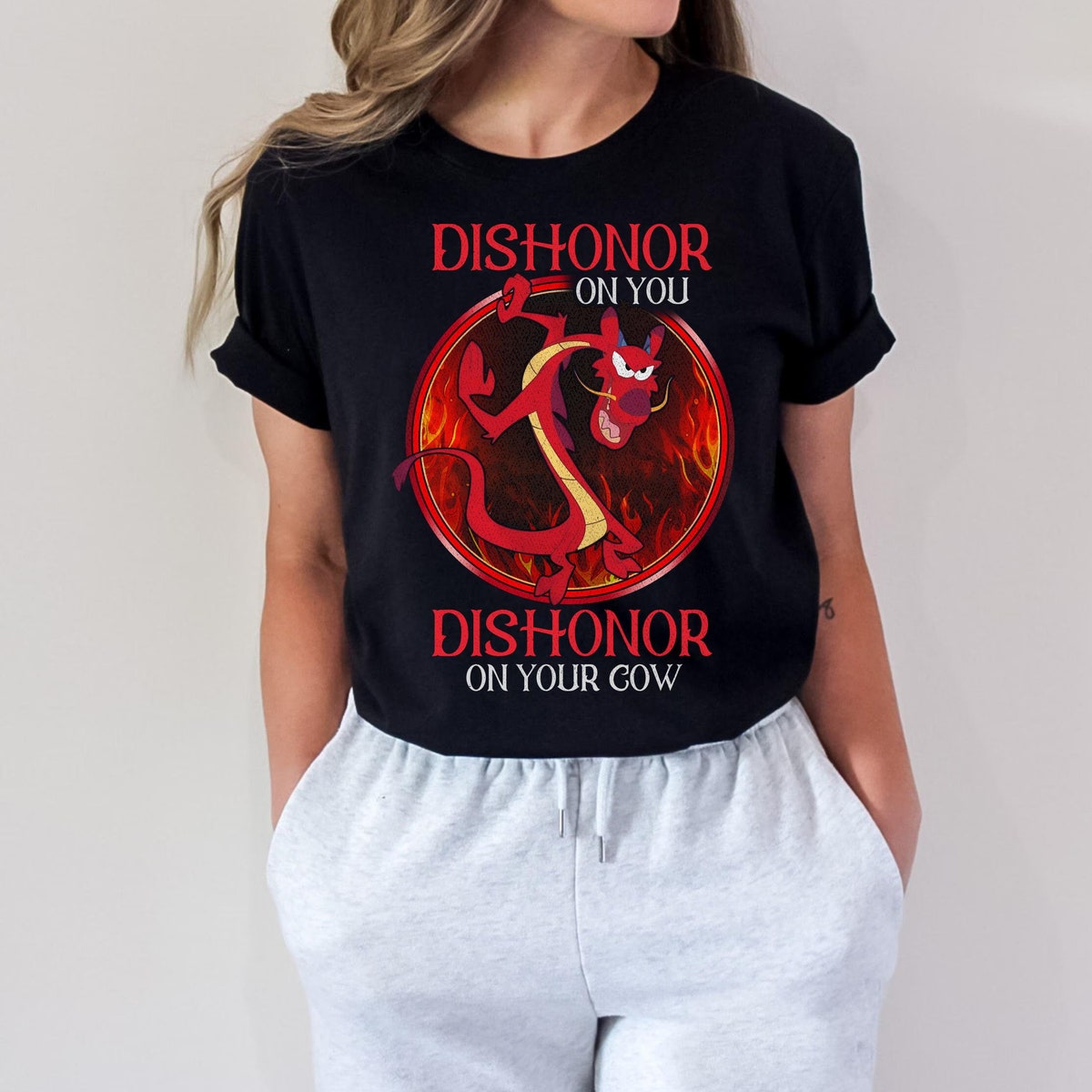 Mushu Dishonor On Your Cow Shirt Disney Mulan Tee 2