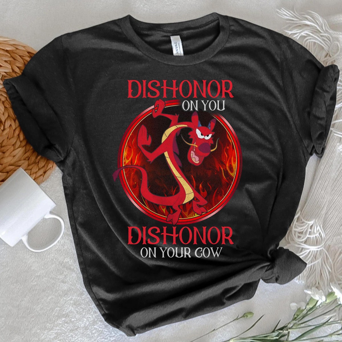 Mushu Dishonor On Your Cow Shirt Disney Mulan Tee 3