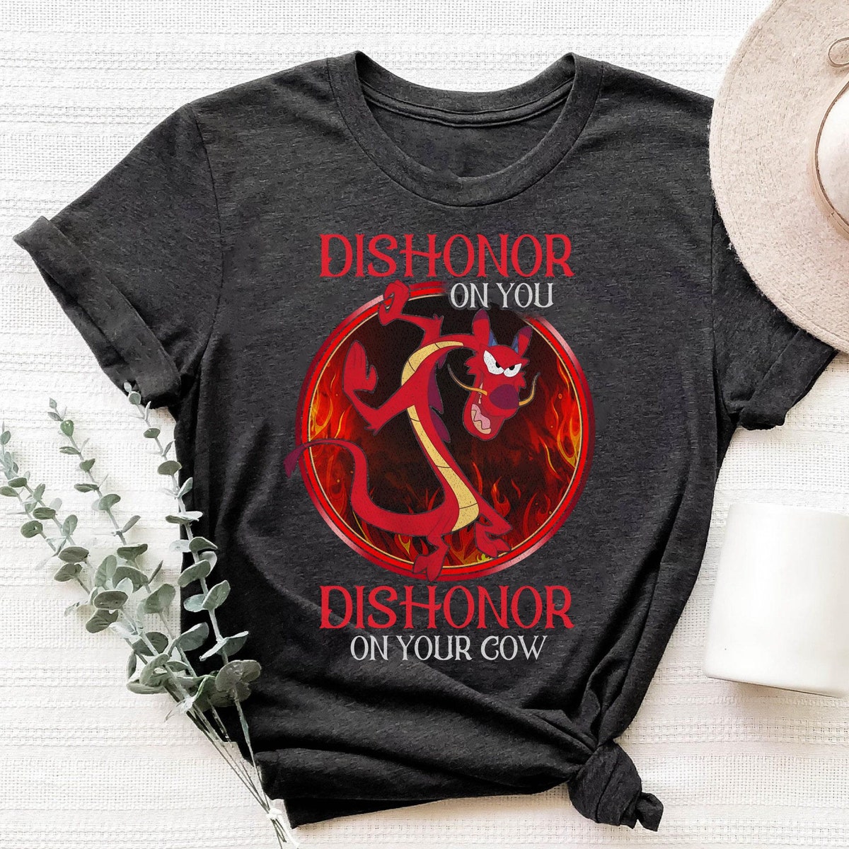 Mushu Dishonor On Your Cow Shirt Disney Mulan Tee 5