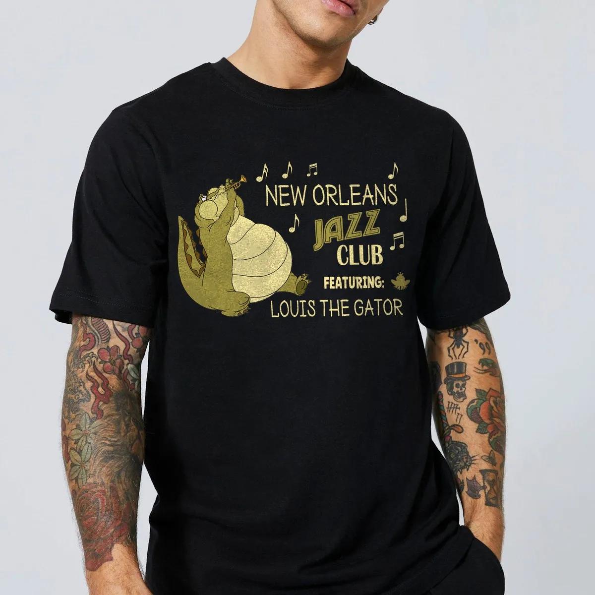 New Orleans Jazz Club Louis The Gator Princess Tiana Disney Shirt 1 1