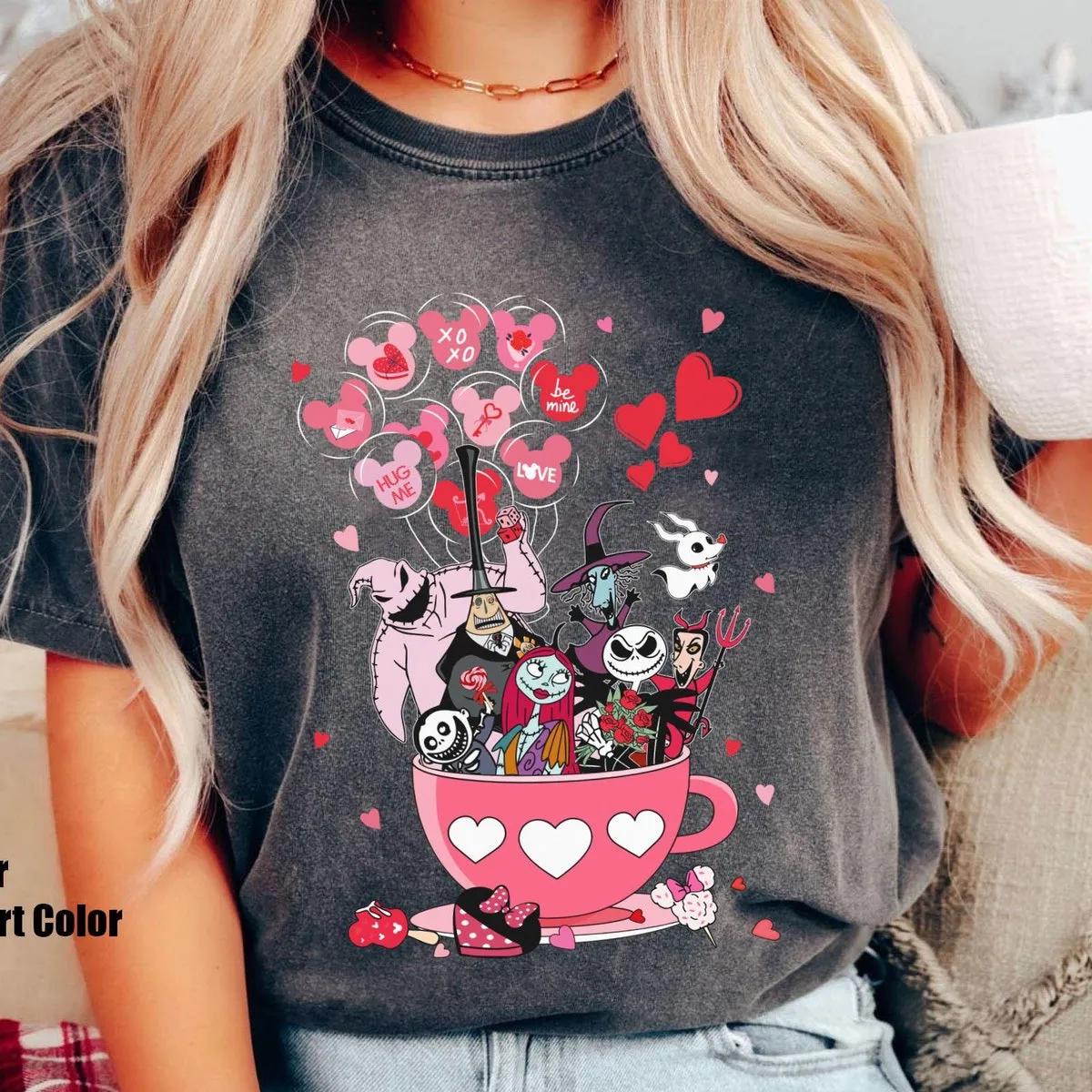 Nightmare Before Christmas Valentine Balloon Tea Cup Shirt 2