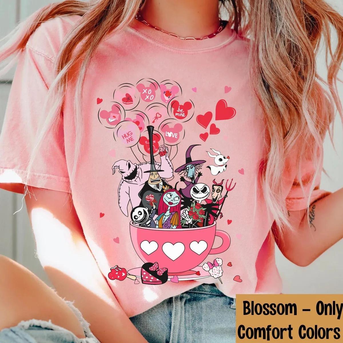 Nightmare Before Christmas Valentine Balloon Tea Cup Shirt 3