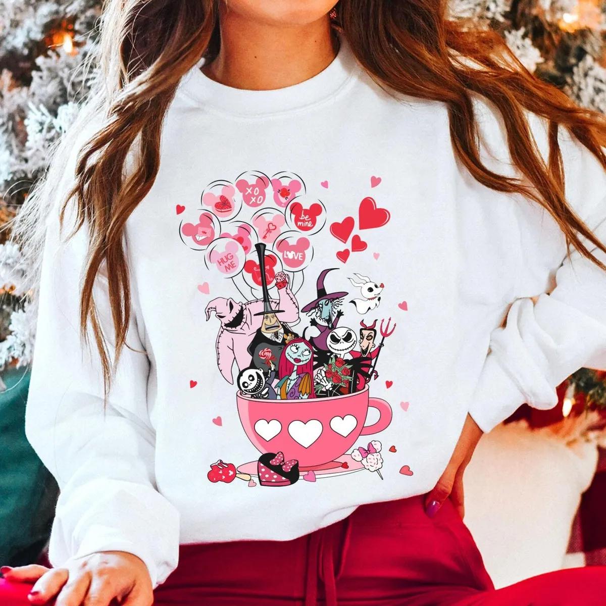 Nightmare Before Christmas Valentine Balloon Tea Cup Shirt 6