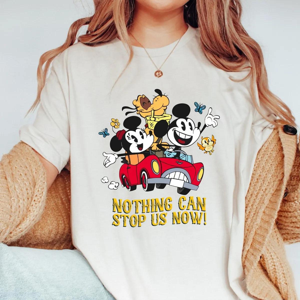 Nothing Can Stop Us Now Mickey Minnie Pluto Runaway Railway Shirt 3 1