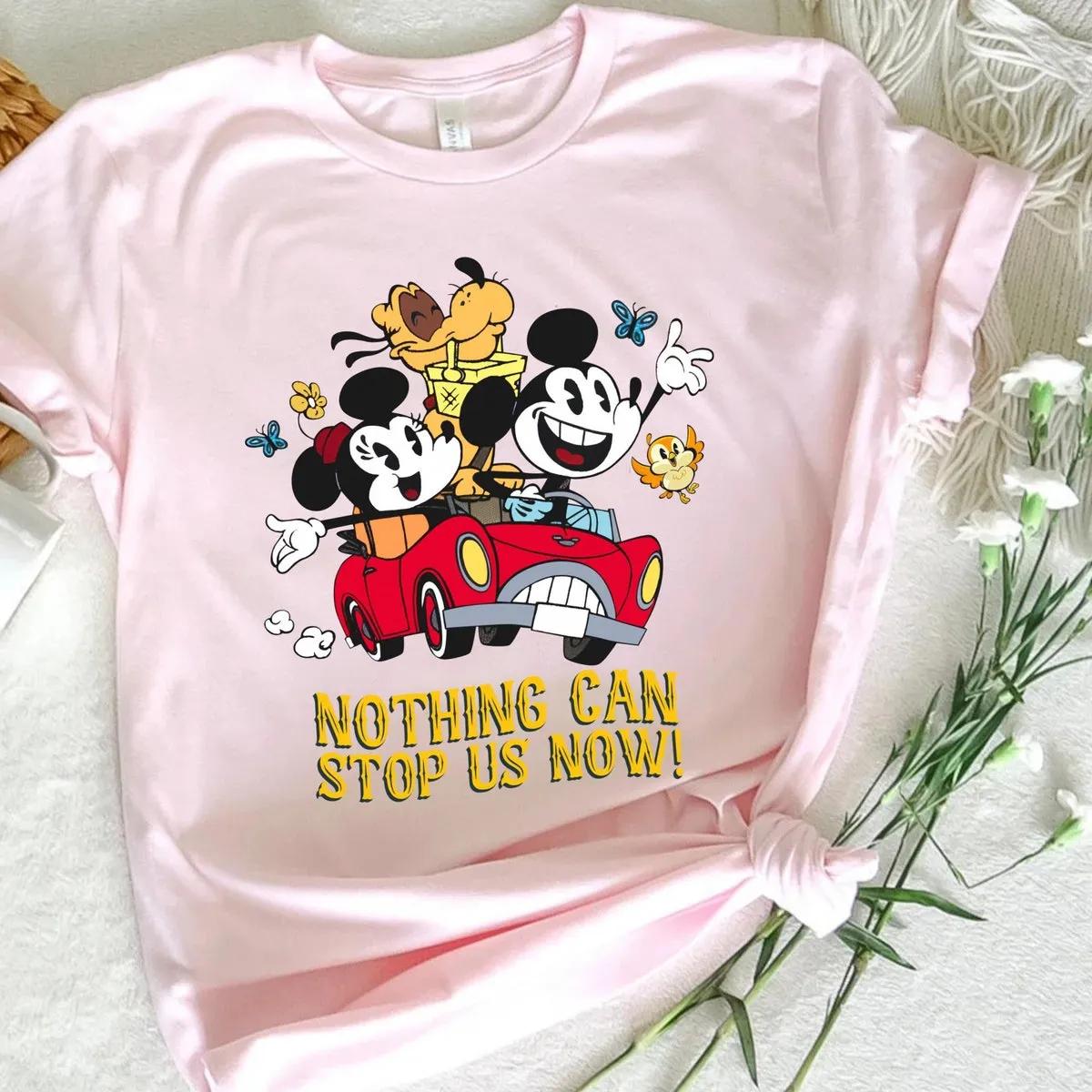 Nothing Can Stop Us Now Mickey Minnie Pluto Runaway Railway Shirt 5 1