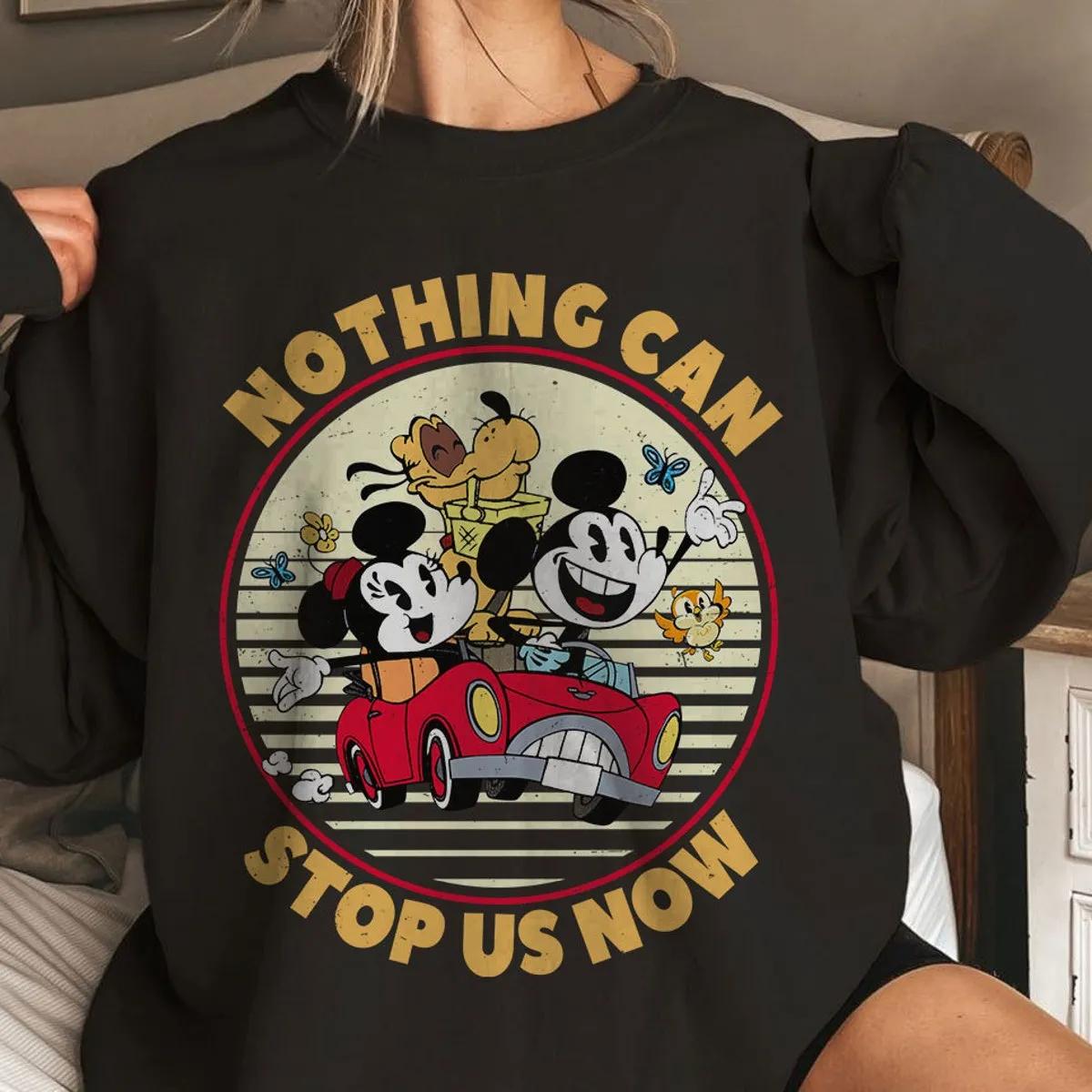 Nothing Can Stop Us Now Mickey Minnie Pluto Shirt 4