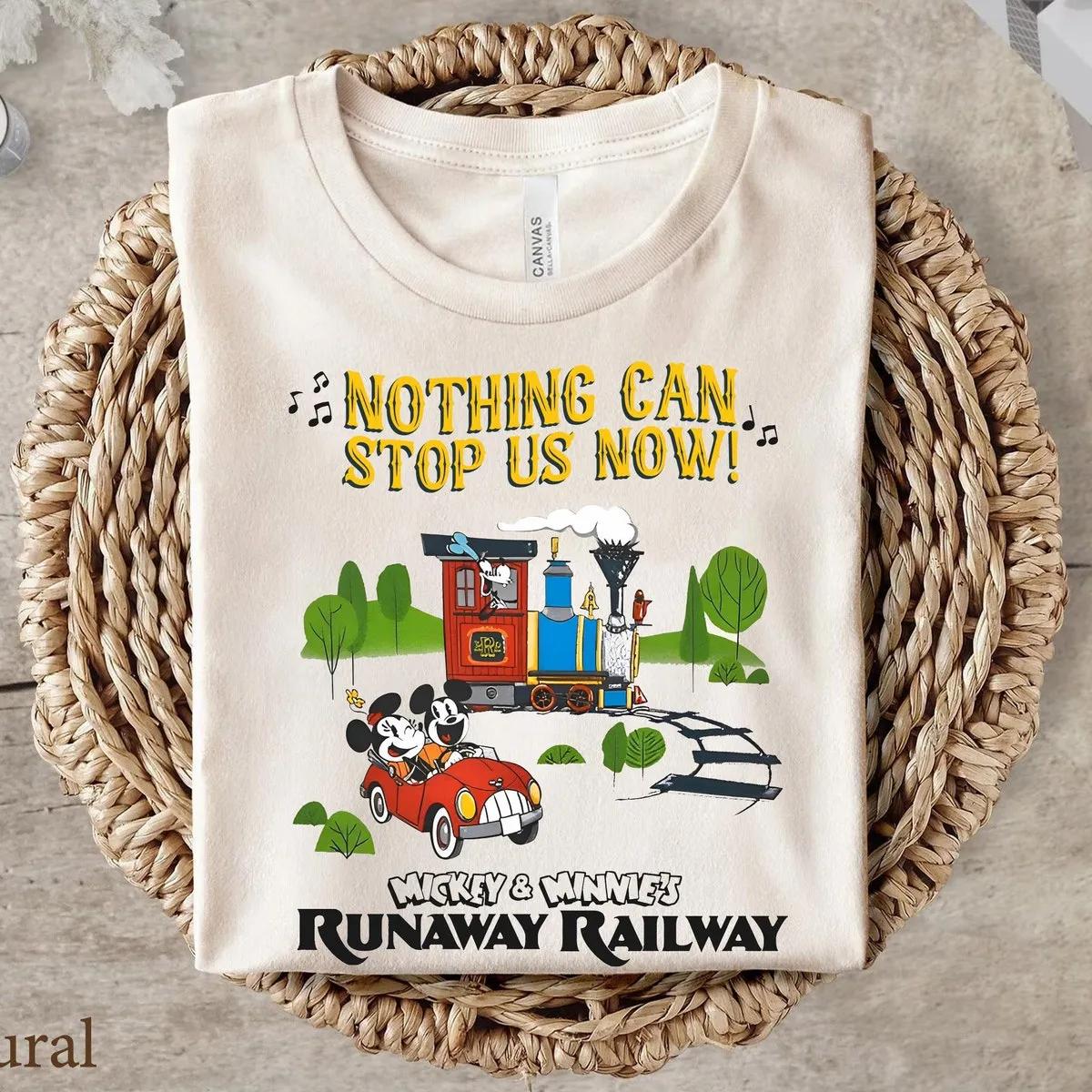 Nothing Cant Stop Us Now Mickey and Minnie Runaway Railway Shirt 4