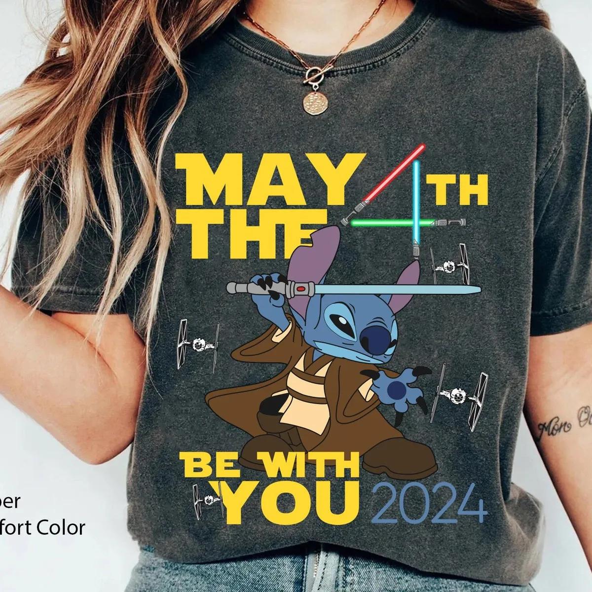 Obi wan Stitch Lightsabers May The 4Th Be With You Shirt 2