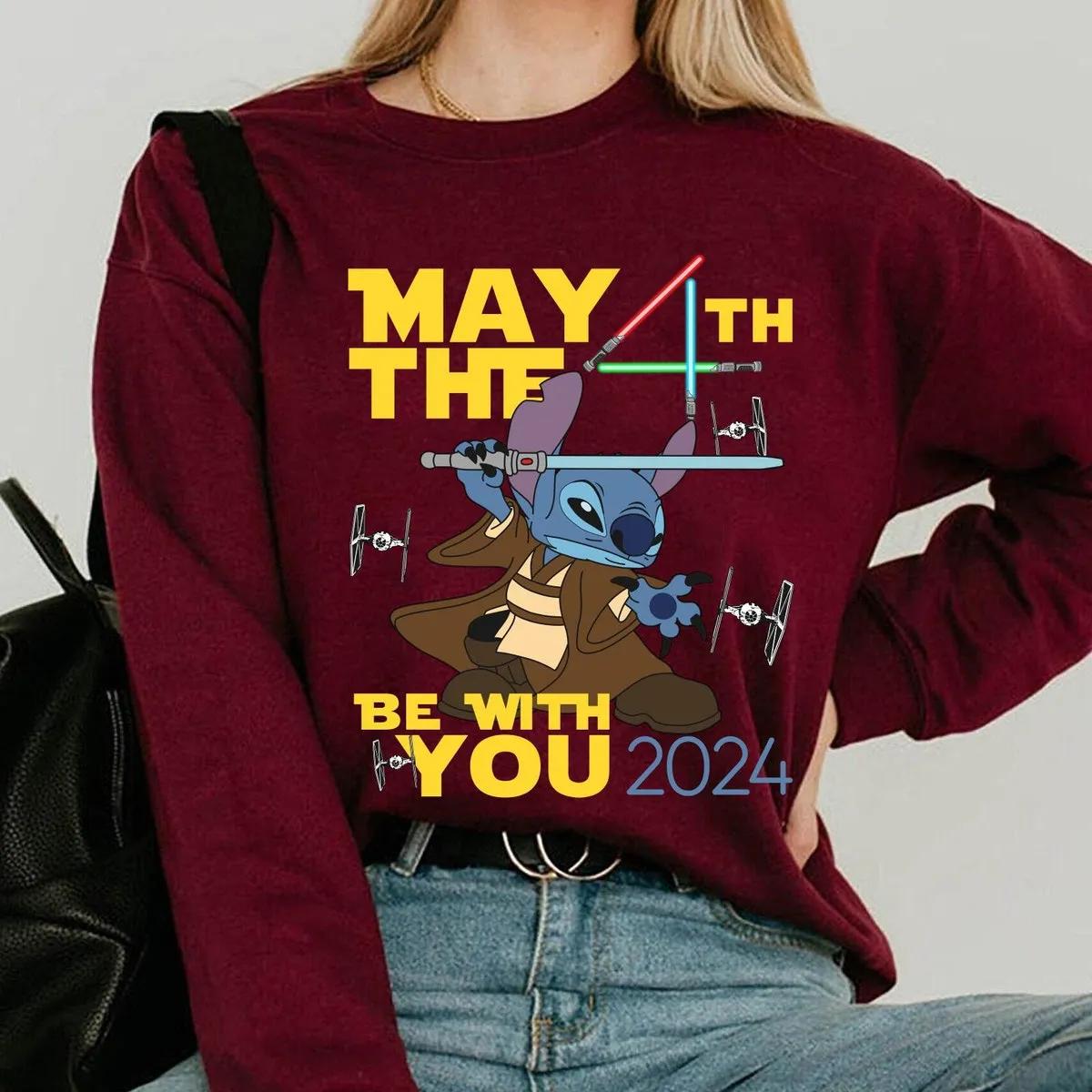 Obi wan Stitch Lightsabers May The 4Th Be With You Shirt 3