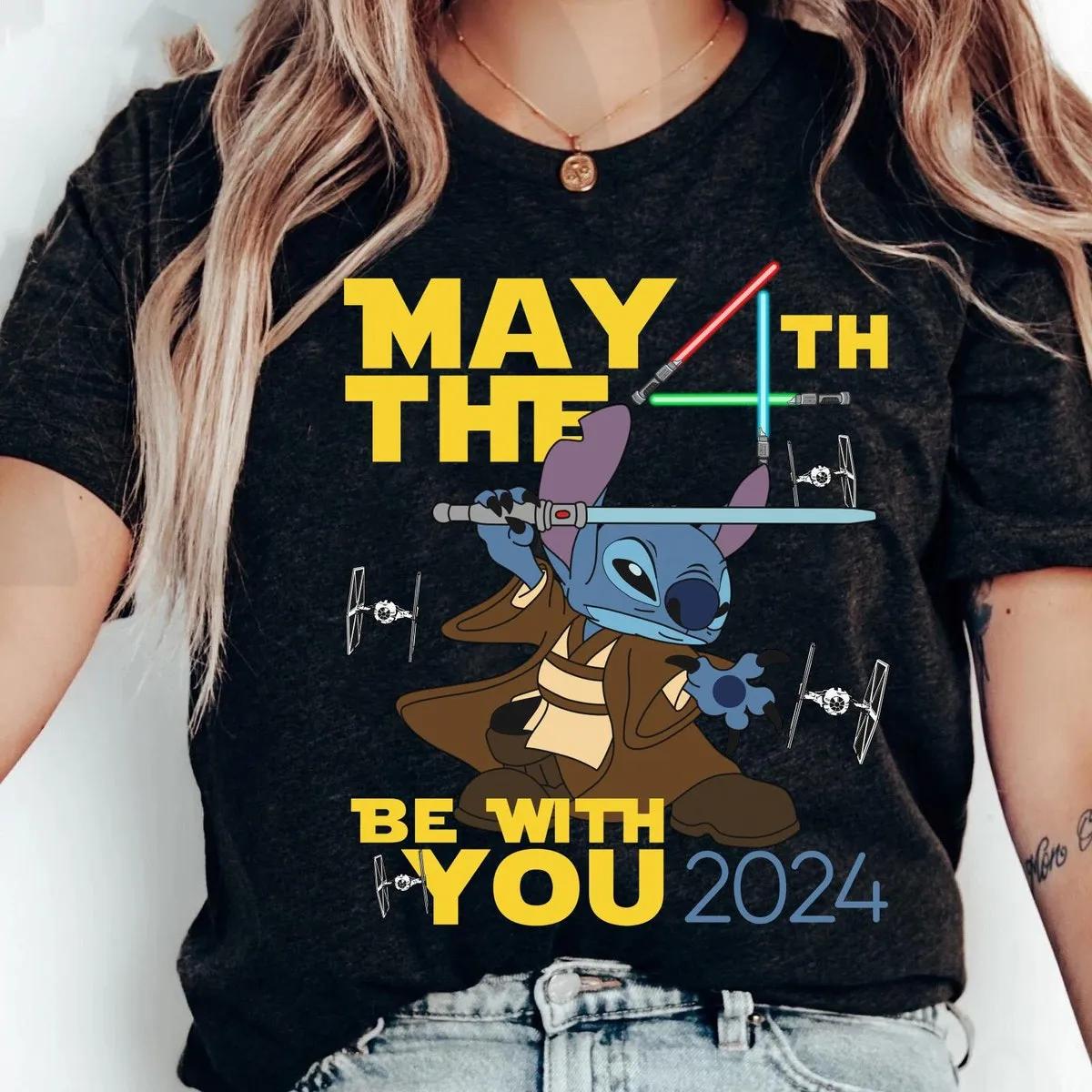 Obi wan Stitch Lightsabers May The 4Th Be With You Shirt 4